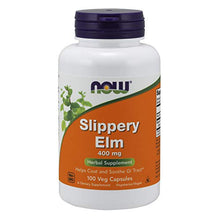 Load image into Gallery viewer, NOW Supplements, Slippery Elm (Ulmus rubra) 400 mg, Herbal Supplement, 100 Veg Capsules