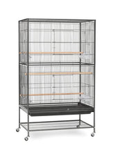 Load image into Gallery viewer, Prevue Pet Products Wrought Iron Flight Cage with Stand F040 Black Bird Cage, 31-Inch by 20-1/2-Inch by 53-Inch