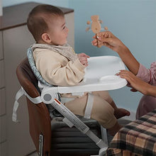 Load image into Gallery viewer, Pamo Babe Booster Seat for Dining Table, Travel Lightweight Folding 2-in-1 Feeding Seat for Baby, Adjustable Tray and Adjustable Hight (Green)