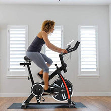 Load image into Gallery viewer, Exercise Bike Recumbent Spin Cycling Bike Indoor Cycle Stationary Workout Equipment with Pulse W/LCD Display and Adjustable Foot for Home Office (Black)