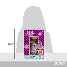 Load image into Gallery viewer, L.O.L. Surprise! Color Your Own Water Bottle By Horizon Group USA, Double Feature Series, Customizable BPA-Free Water Bottle, Includes Vibrant Makers & Star Gemstones, 400 mL Refillable Water Bottle