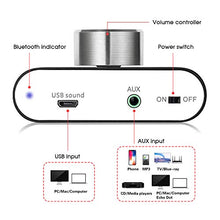 Load image into Gallery viewer, Nobsound Mini Bluetooth Power Amplifier; Stereo Hi-Fi Digital Amp 2.0 Channel 50W×2 with AUX/USB/Bluetooth Input; Wireless Audio Receiver; PC Sound Card with Power Supply (Black)