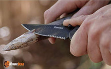 Load image into Gallery viewer, Folding Knife with Half Serrated Stainless Steel Tactical Blade and G10 Handle Perfect for Rescue, Hunting, Survival, Fishing, Hiking, Camping, Climbing, Work, Self Defense
