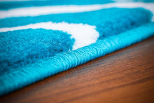 Load image into Gallery viewer, 3028 Turquoise Moroccan Trellis 5'2x7'2 Area Rug Carpet Large New