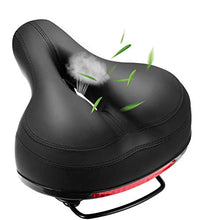 Load image into Gallery viewer, Comfortable Bike Seat Bicycle Saddle Thickening of The Memory Foam Waterproof Replacement Leather Bike Saddle on Your Mountain Bike for Women and Men with Big Bottoms
