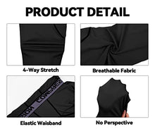 Load image into Gallery viewer, Milin Naco Men's Compression Pants, Cool Dry Baselayer Running Sports Tights with Pocket, Pack of 3-Camo Black/Black/Athletic Black-Large