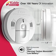 Load image into Gallery viewer, Kidde KN-COSM-IBA Hardwire Combination Smoke Carbon Monoxide Detector Battery Backup Voice Warning Interconnectable