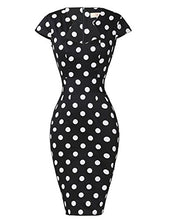 Load image into Gallery viewer, Short Vintage Dresses for Special Occasion Polka Dot Black M CL7597-3