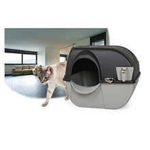 Load image into Gallery viewer, Omega Paw Elite Self Cleaning Roll 'n Clean Litter Box, Midnight Black, Large