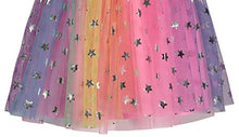 Load image into Gallery viewer, JoJo Siwa Rainbow Little Girls Tulle Mesh Tutu Skirt with Stars 7-8