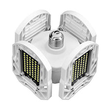 Load image into Gallery viewer, Led Garage Industrial-Lamp 80W, Deformable Workshop Super-Bright High-Bay Light-Lamp with 4 Adjustable Panels, E27/E26 Shop Ceiling Lights with Sensor, 8000LM,White