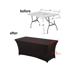 Load image into Gallery viewer, HAORUI Rectangular Spandex Table Cover (6 ft. Black)