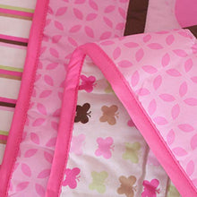 Load image into Gallery viewer, Wowelife Baby Pink Butterfly 7 Piece Baby Girl Bedding Crib Sets with Bumpers(Pink Butterfly)