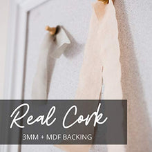 Load image into Gallery viewer, White Cork Board with White Wood Frame, 30" x 20" | Bulletin Board | Pin Board | Memo Board | Corkboard | Vision Board Supplies | Cork Board | Cork Board Bulletin Board | Cork Boards | Bulletin Boards