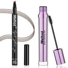 Load image into Gallery viewer, iMethod Eyebrow Pen Black / Brown & Eyebrow Gel Clear