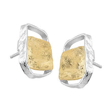 Load image into Gallery viewer, Silpada 'Golden Sands' Stud Earrings in Sterling Silver & 14K Gold Plate
