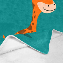 Load image into Gallery viewer, CUXWEOT Custom Blanket with Name Text,Personalized Animal Giraffe Super Soft Fleece Throw Blanket for Couch Sofa Bed (50 X 60 inches)