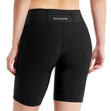 Load image into Gallery viewer, BALEAF Women's 7 Inches Active Fitness Yoga Running Shorts Pocket Black Size L