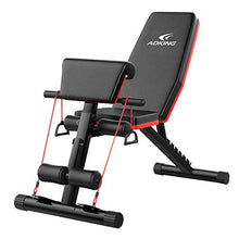 Load image into Gallery viewer, Weight Bench for Weight Training and Ab Exercises - Roman Chair Adjustable Sit Up Incline Benchs Flat Fly Weight Press Fitness - Adjustable Strength Training Bench for Full Body Workout, Solid (Black)