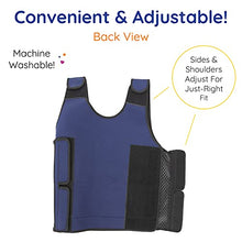 Load image into Gallery viewer, Fun and Function - Blue Weighted Compression Vest for Kids & Adults - Sensory Tool for Children with Special Needs - Deep Pressure for Anxiety & Sensory Issues - Medium