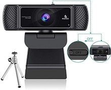 Load image into Gallery viewer, NexiGo 1080P 60FPS Webcam with Software Control and Microphone, AutoFocus, w/Privacy Cover and Tripod, N680P Pro Computer Web Camera for Skype Zoom Teams, Mac PC Laptop Desktop