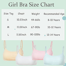 Load image into Gallery viewer, Girls Training Bra -8 Packs Crop Cami Training Bras for Girls with Adjustable Straps Size L (Fit for 12-14 Years)