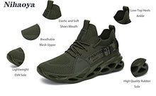 Load image into Gallery viewer, Nihaoya Running Shoes for Men Slip On Tennis Shoes Workout Shoes Sport Athletic Blade Sneakers Army Green 7.5