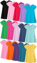 Load image into Gallery viewer, City Threads Little Girls' Cotton Short Sleeve Cover Up Dress for Sensitive Skin SPD Sensory Friendly, Yellow, 2T