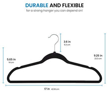 Load image into Gallery viewer, Zober Non-Slip Velvet Hangers - Suit Hangers (50-pack) Ultra Thin Space Saving 360 Degree Swivel Hook Strong and Durable Clothes Hangers Hold Up-To 10 Lbs, for Coats, Jackets, Pants, & Dress Clothes