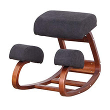 Load image into Gallery viewer, Adult Children Learning Chair Anti-Humpback Solid Wood Improve Posture Comfortable Knee Kitchen Living Room Bedroom School Game Office Chair (Black2)