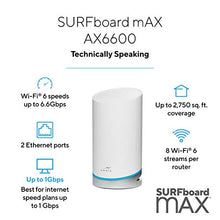 Load image into Gallery viewer, ARRIS Surfboard mAX AX6600 Tri-Band Wi-Fi 6 Mesh Router