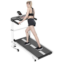 Load image into Gallery viewer, SAQIMA Folding Treadmill for Home Portable Walking Treadmill Running Exercise Machine Compact LED Display Treadmill for Home Gym Fitness Workout Jogging Walking with Tablet Stand, 5 Levels Adjustable
