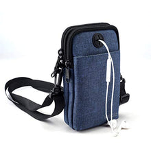 Load image into Gallery viewer, Agoz Crossbody Cell Phone Purse Handbag Wallet Sling Shoulder Messanger Bag - Utility Holder Case - Travel Neck Pouch Neck Wallet – Passport Holder to Keep Your Cash/Documents/Smartphone Safe (Blue)