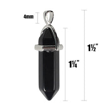 Load image into Gallery viewer, Wholesale 10 PCS Genuine Black Obsidian Hexagonal Stone Pendants Healing Point Reiki Charms Bulk for Jewelry Making