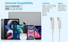 Load image into Gallery viewer, iPhone Fast Charger, 20W PD Fast Charger Type C Power Wall Charger Block with【Apple MFi Certified】 6FT USB C to Lightning Cable Compatible iPhone 12/12 Mini/12 Pro Max/11 Pro/Xs/XR/iPad AirPods Pro