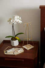 Load image into Gallery viewer, Umbra 299481-221 Prisma Tray, Geometric Plated Jewelry Storage, 11" Length x 7.25" Height x 1.5” Width, Matte Brass