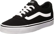 Load image into Gallery viewer, Vans Women's Low-Top Trainers Sneaker, Black Canvas Black White 187, 11