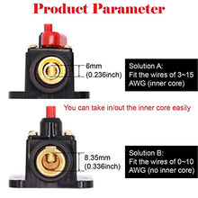 Load image into Gallery viewer, 2 Pack Inline 60amp Circuit Breaker with Manual Reset Fuse Holder for Car Audio Marine Boat Stereo,with Wire Lugs and Heat Shrink Tube