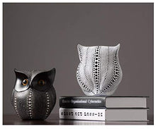 Load image into Gallery viewer, MSchunou Children's Room Creative Design of Black and White owl Ornaments, Special owl Shape Decoration, Resin Crafts, Modern Minimalist Home Office Decorations, Polka dot owl Ornaments