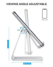 Load image into Gallery viewer, Adjustable Cell Phone Stand, OMOTON C2 Aluminum Desktop Phone Holder Dock Compatible with iPhone 11 Pro, SE, XR, 8 Plus 7 6, Samsung Galaxy, Google Pixel and More, Sliver