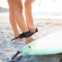 Load image into Gallery viewer, WOOWAVE SUP Leash 11 Foot Coiled Stand Up Paddle Board Surfboard Leash Stay on Board Ankle Strap with Waterproof Wallet/Phone Case (Clear Black Core)