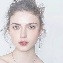 Load image into Gallery viewer, Long Vertical Pearl Drop Dangle Earrings, Freshwater Pearl Dangle Earrings for Women Girls.