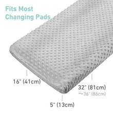Load image into Gallery viewer, Babebay Changing Pad Cover - Ultra Soft Minky Dots Plush Changing Table Covers Breathable Changing Table Sheets Wipeable Changing Pad Covers Suit for Baby Boy and Baby Girl (Pink & Lt Gray)
