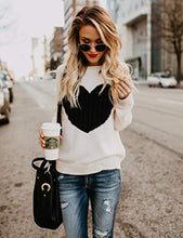 Load image into Gallery viewer, shermie Crew Neck Knitted Sweaters for Women Long Sleeve Cute Multi Hearts Pullover Sweaters Grey Small