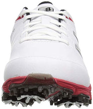 Load image into Gallery viewer, New Balance Men's NBG2004 Waterproof Spiked Comfort Golf Shoe, White/Red, 16 M US
