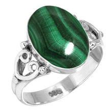 Load image into Gallery viewer, Natural Malachite Women Jewelry 925 Sterling Silver Ring Size 6