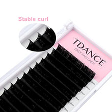 Load image into Gallery viewer, TDANCE Eyelash Extension Supplies Rapid Blooming Volume Eyelash Extensions Thickness 0.07 D Curl Mix 14-19mm Easy Fan Volume Lashes Self Fanning Individual Eyelashes Extension (D-0.07,14-19mm)
