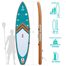 Load image into Gallery viewer, Tuxedo Sailor Inflatable 11'×30"×6" Ultra-Light SUP for All Skill Levels Everything Included with Stand Up Paddle Board, Adj Paddle, Pump, ISUP Travel Backpack, Leash 10L Waterproof Bag,Shoulder Strap