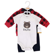 Load image into Gallery viewer, Hudson Baby Unisex Baby Premium Quilted Hoodie, Bodysuit and Pant, Baby Bear, 18-24 Months