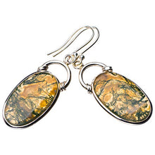 Load image into Gallery viewer, StarGems Natural Moss Agate Handmade 925 Sterling Silver Earrings 2" D6880